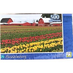 NEW Tulip Farm 500 Piece Jigsaw Puzzle Puzzlebug by LPF